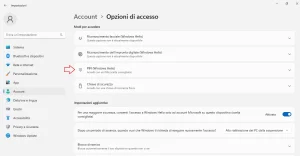 Opzioni di accesso a Windows 11 e protezione dell'account
