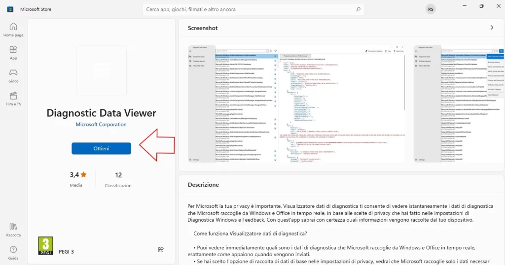 diagnostic data viewer